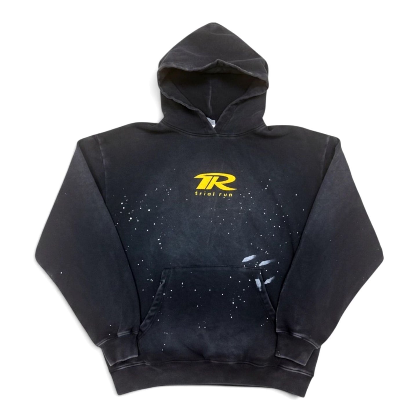 Trial Run Washed Paint Splatter Hoodie