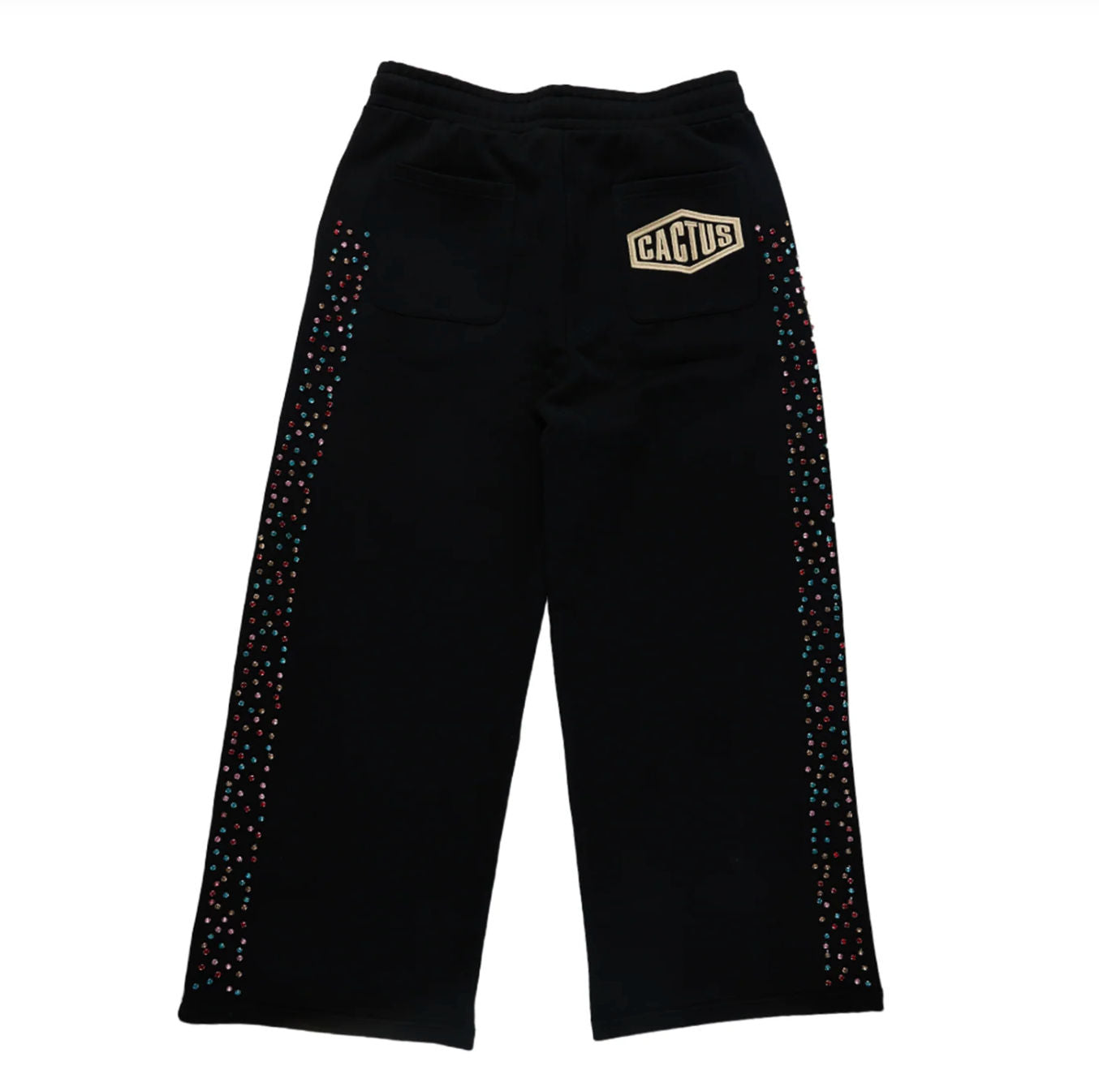 AZVA Crystal Cactus Sweats - Black