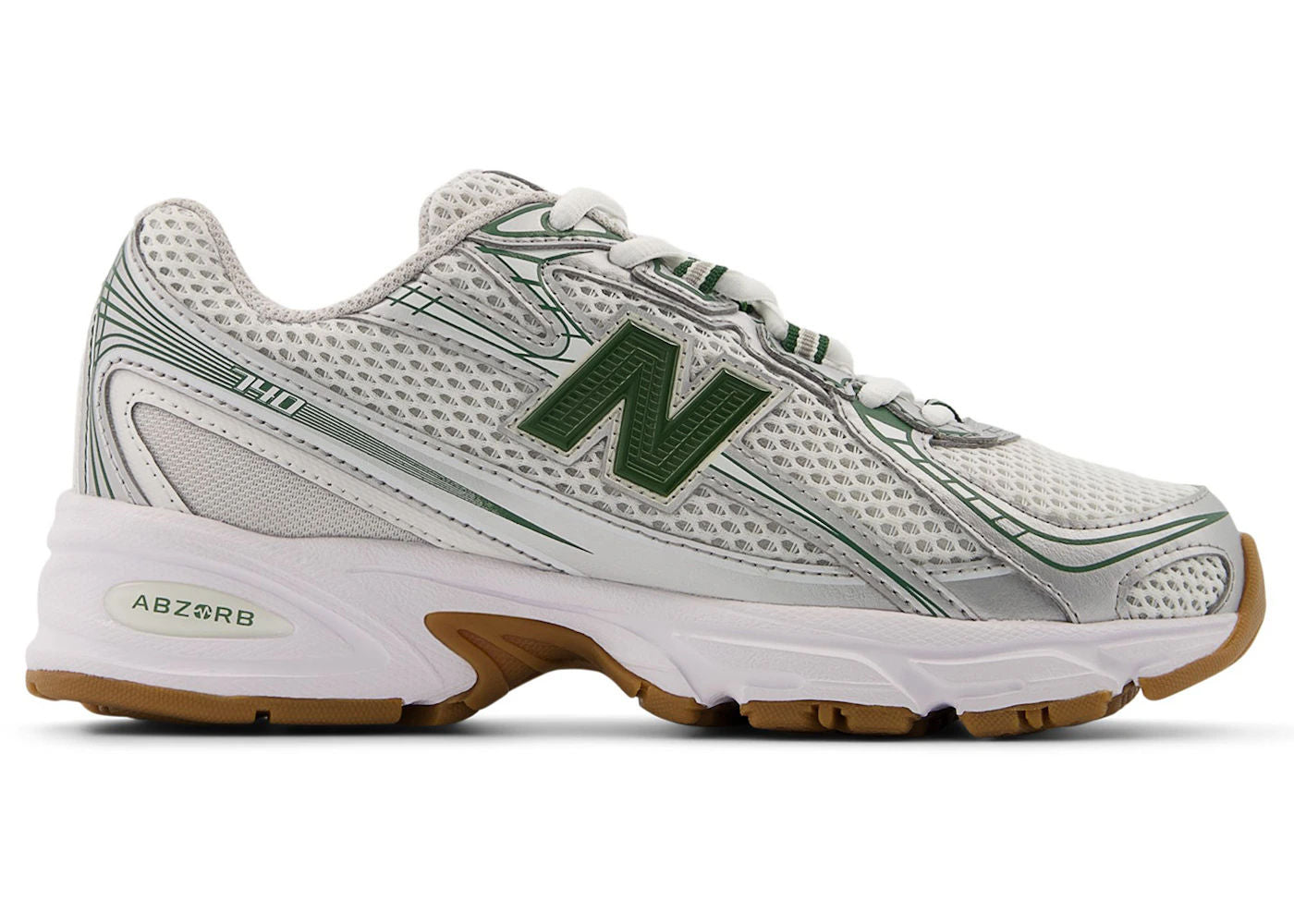 New Balance 740 Silver Metalic Dark Alpine Green (GS)