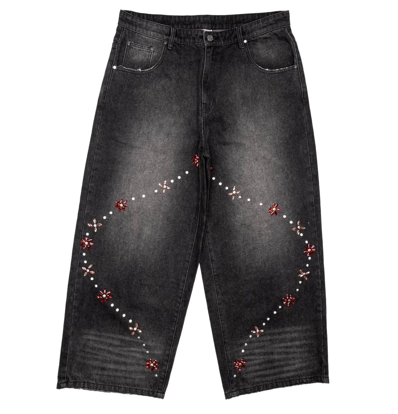 AZVA Flower Crystal Denim
