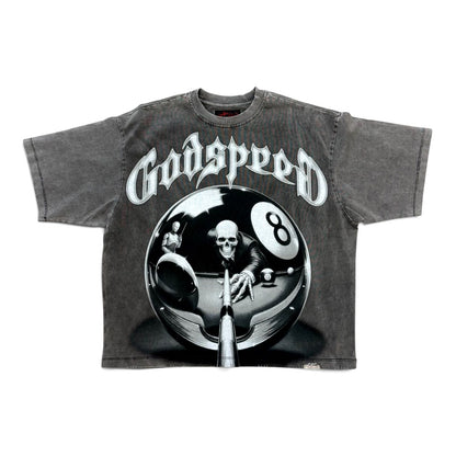 Godspeed 8-Ball Tee - Washed Black