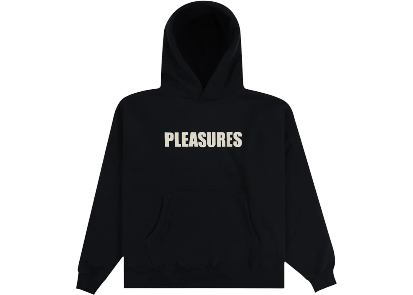 Pleasures Wave Quilted Hoodie Black