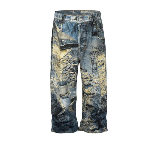 UNDEVELOPED Wideboy Graffiti Denim
