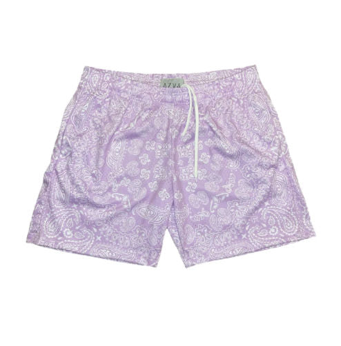 AZVA Mesh Shorts - Pink Paisley