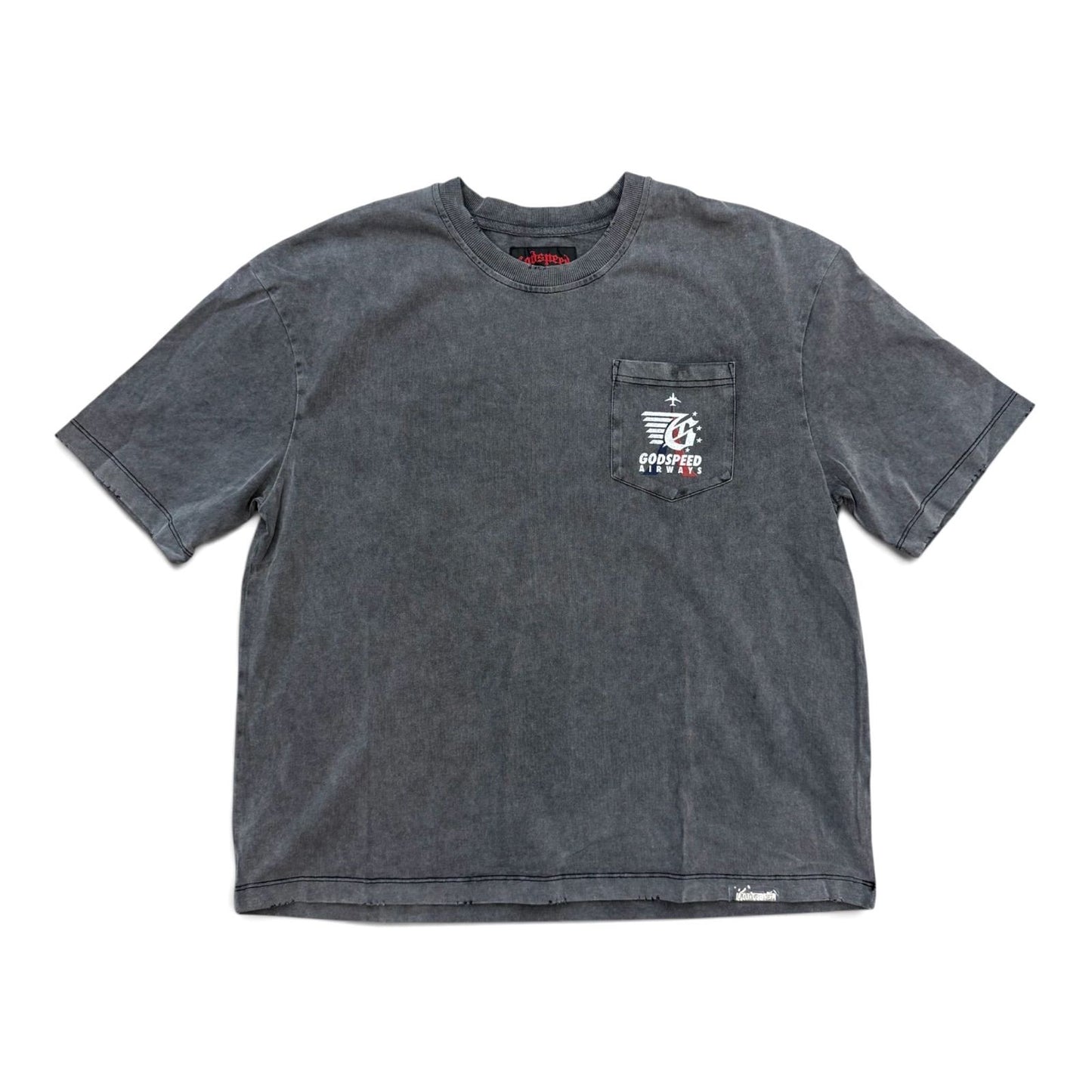 Godspeed Air Paris Pocket Tee - Washed Black