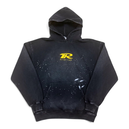 Trial Run Washed Paint Splatter Hoodie