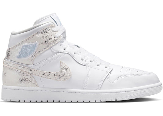 Jordan 1 Mid SE Distressed White Field Silver
