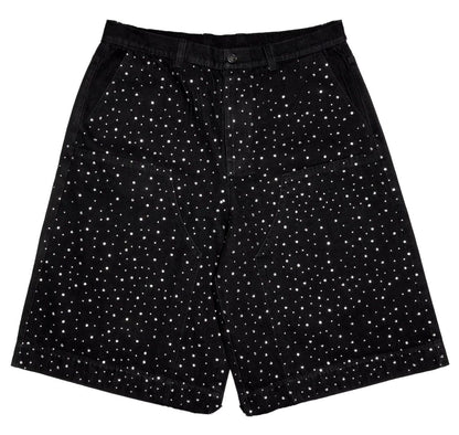 AZVA Black Rhinestone Jorts