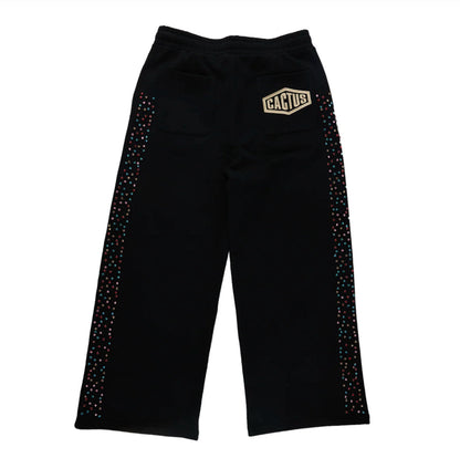 AZVA Crystal Cactus Sweats - Black