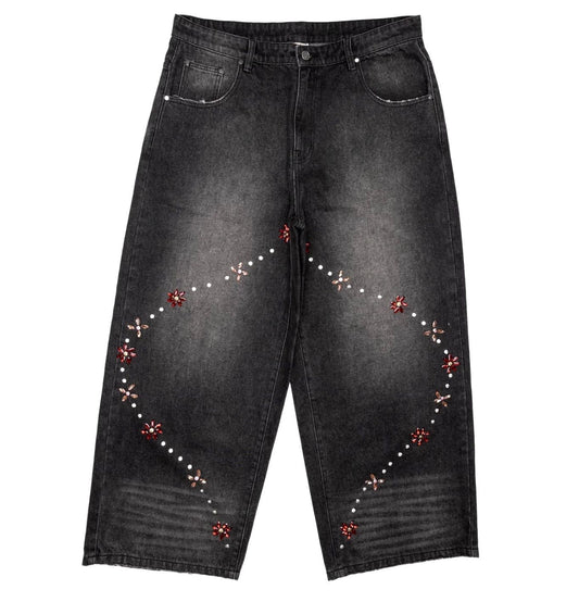 AZVA Flower Crystal Denim