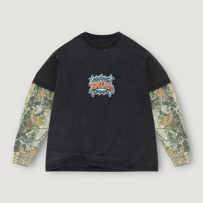 Trial Run Layered Tee - Vintage Camo
