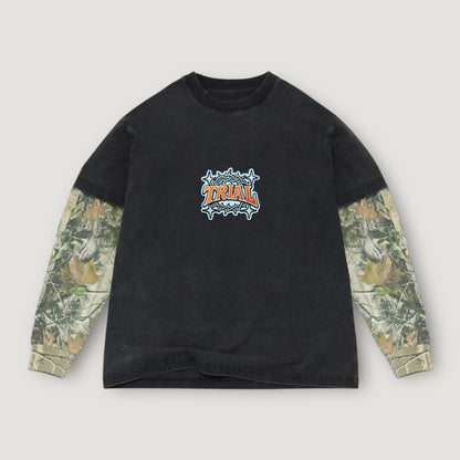 Trial Run Layered Tee - Vintage Camo