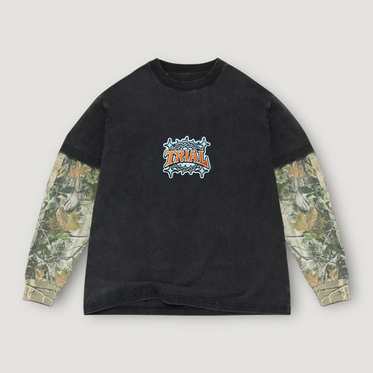 Trial Run Layered Tee - Vintage Camo