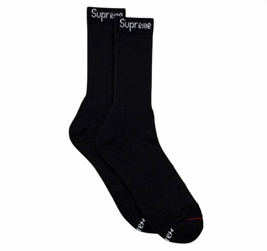 Supreme Hanes Socks (1 Pair) Black